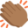 clapping hands, medium-dark skin tone